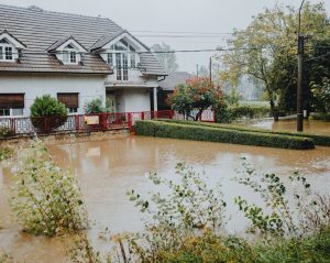 a flooded house